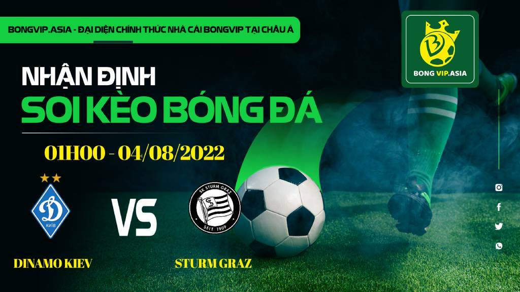 Soi kèo Bongvip Dinamo Kiev vs Sturm Graz